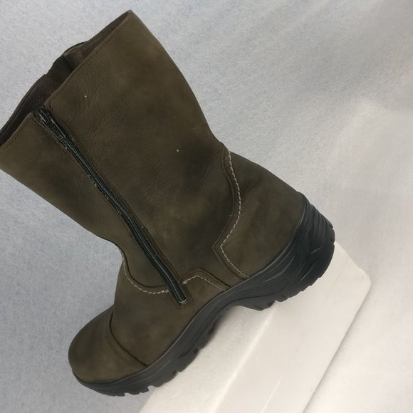 Weatherproof Leather boot with Winter Ice grip Lugged sole men10us/43eu=Wmns11.5 - Picture 2 of 10